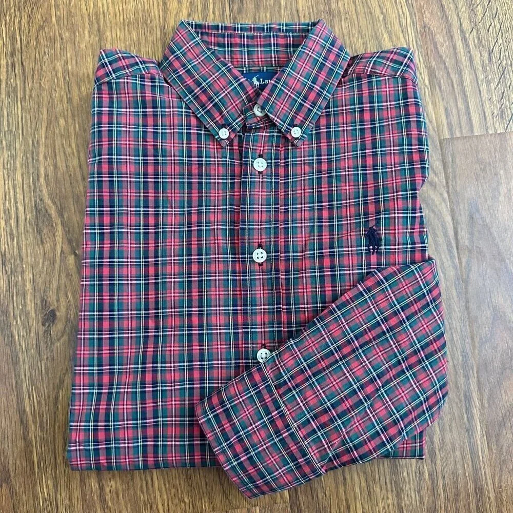 Ralph Lauren plaid long sleeve button up shirt